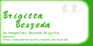 brigitta beszeda business card